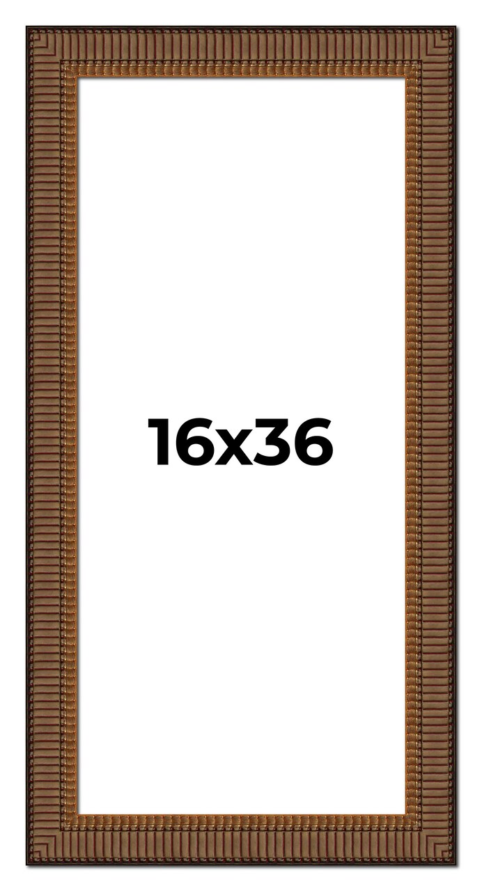 Panoramic Museum Black Picture Frame - UV Acrylic, Foam Board Backing, Hanging Hardware